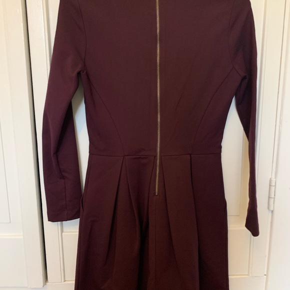 Aritzia Talula Tartine Long Sleeve Purple Dress with Pockets and Exposed Zipper - Picture 4 of 6